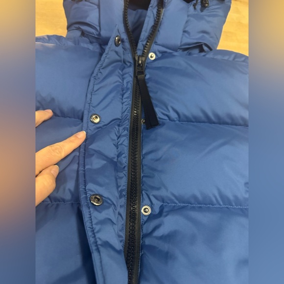 Quince Responsible Hooded Blue down filled Puffer Vest - Picture 4 of 12